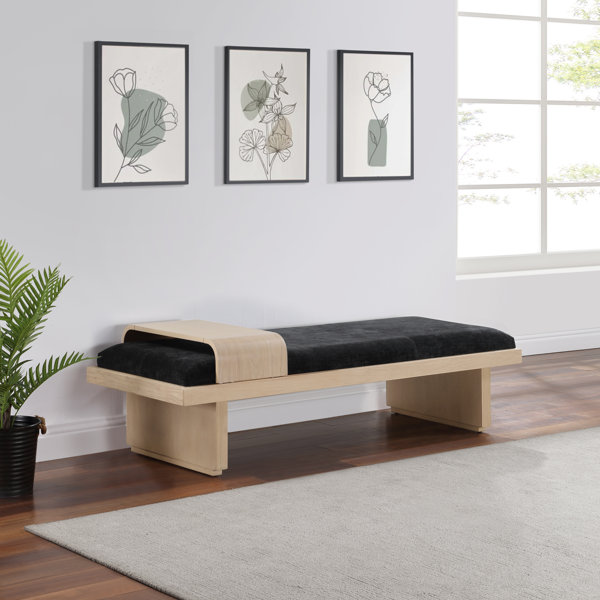 Wade Logan® Bryaunna Chenille Fabric Upholstered Bench Wayfair